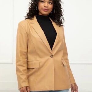 ELOQUII Faux Leather Women's Blazer Sz. 20